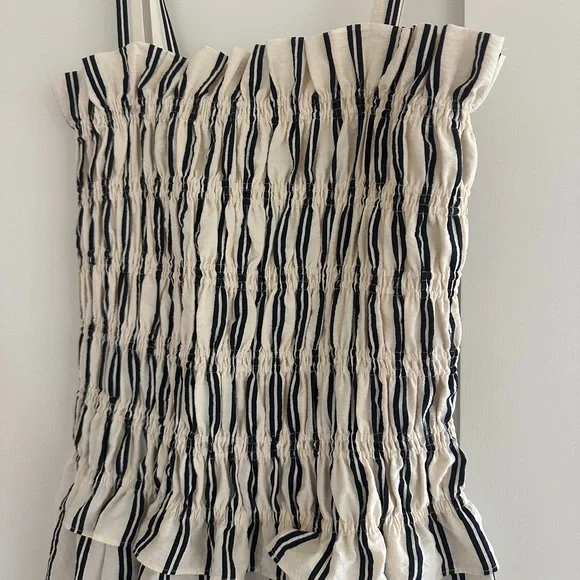 NWT - Taylor Swift Polo Ralph Lauren Nylon Crinkle Stripe A Line Dress - Picture 3 of 8